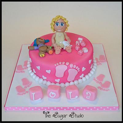 Baby Girl christening cake - Cake by MamaG