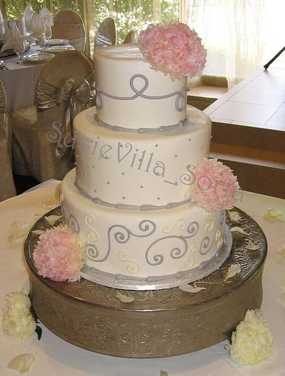 Grey Scrolls - Cake by Susie Villa-Soria