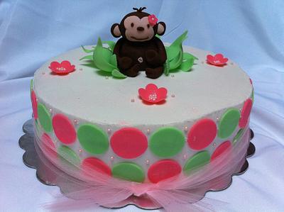 Pink Mod Monkey - Cake by SugarMommas Custom Cakes