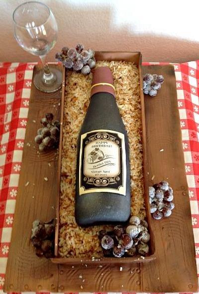 All Edible 3D Wine Bottle Cake  - Cake by Molly2