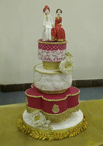 Fuchsia wedding cake - Cake by Creative Confectionery(Trupti P)