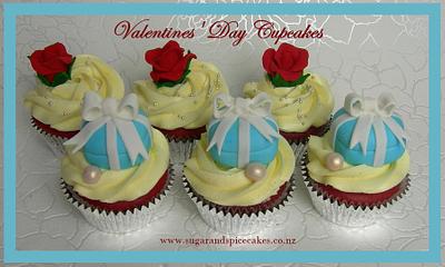 Tiffany & Rose Valentine's cupcakes - Cake by Mel_SugarandSpiceCakes