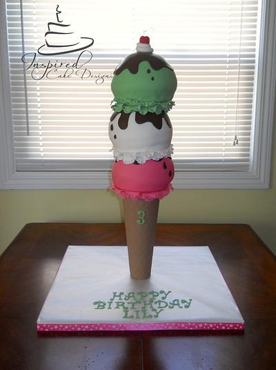 Ice Cream Cone Cake - Cake by InspiredCakeDesigns