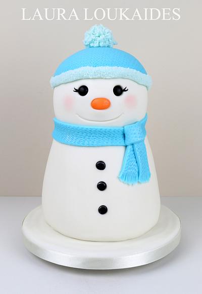 Tinsel the Snowman - Cake by Laura Loukaides
