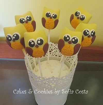 cute owls - Cake by Sofia Costa (Cakes & Cookies by Sofia Costa)