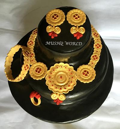 GOLD JEWELLERY CAKE - Cake by MUSHQWORLD