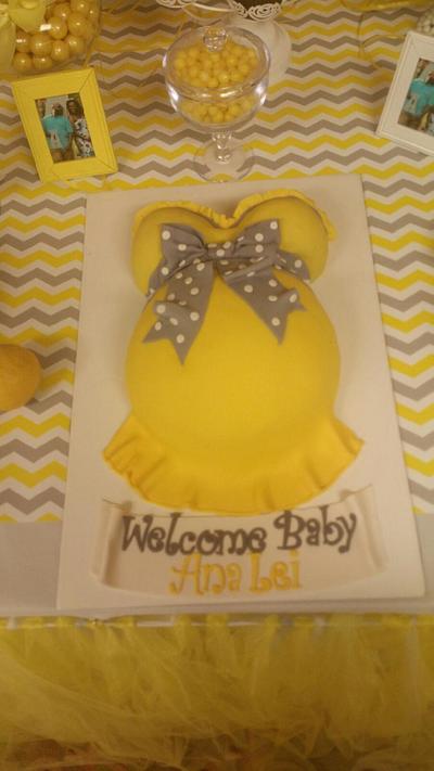Pregnant Belly Baby Cake - Cake by T Coleman
