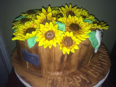 Sunflower cake - Cake by Cakes by Crissy 