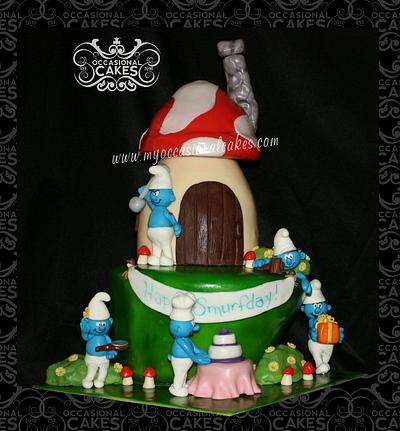 Smurfs themed birthday cake - Cake by Occasional Cakes