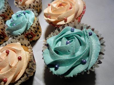 Pink and Blue Cupcakes - Cake by Ninas Cakes