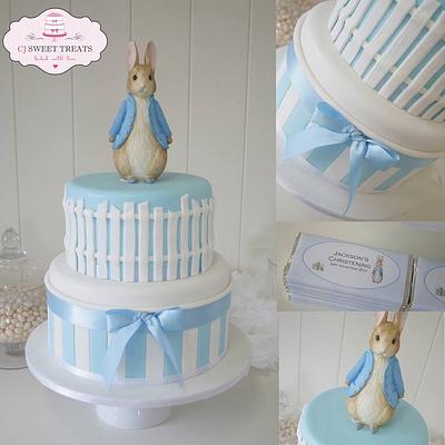 Peter Rabbit Christening Cake - Cake by cjsweettreats