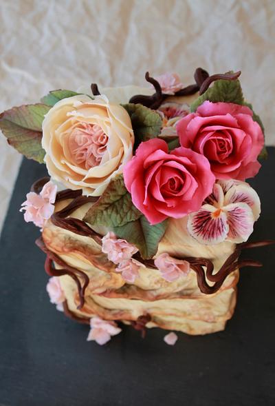 Cake with chocolate flowers  - Cake by  Alena Ujshag