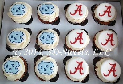 UNC and UofA Cupcakes - Cake by 3DSweets