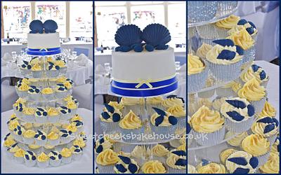 shell theme wedding cakes - Cake by Hayley