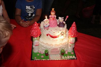 hello kitty & princess Elena castle - Cake by Georgia's 3d cakes