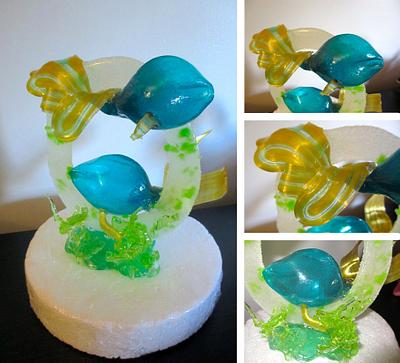 Blown Sugar Fish - Cake by Jamie Cupcakes