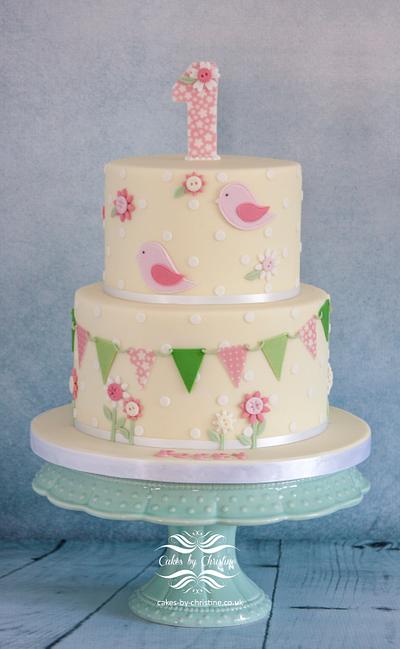 Christening/1st Birthday cake - Cake by Cakes by Christine