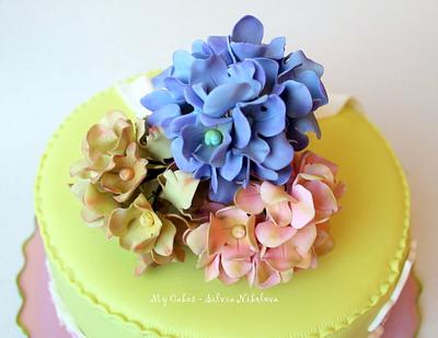 Hydrangea Cake - Cake by marulka_s