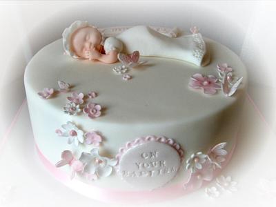 baby girl christening - Cake by Aoibheann Sims