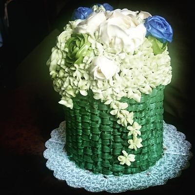 A basket of Flowers - Cake by Lady D