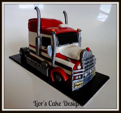 Semi Truck Cake Topper - Cake by Lior's Cake Designs