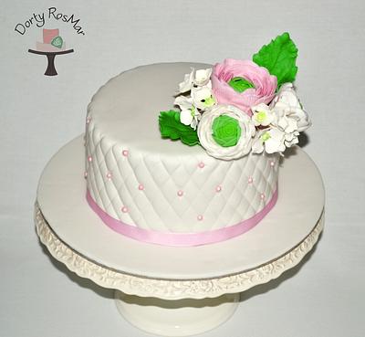 Romantic Cake with Ranunculus - Cake by Martina