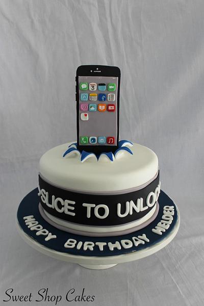 iPhone themed birthday cake - Cake by Sweet Shop Cakes