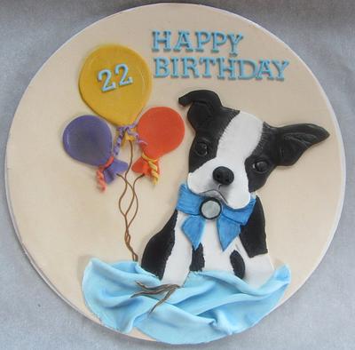 Boston Terrier Cake Topper - Cake by Cake Creations by ME - Mayra Estrada