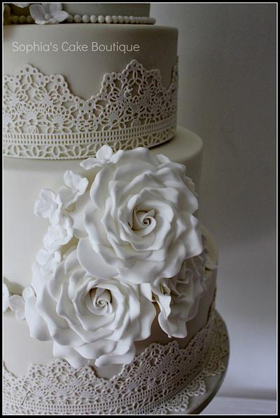 Ivory & White - Cake by Sophia's Cake Boutique