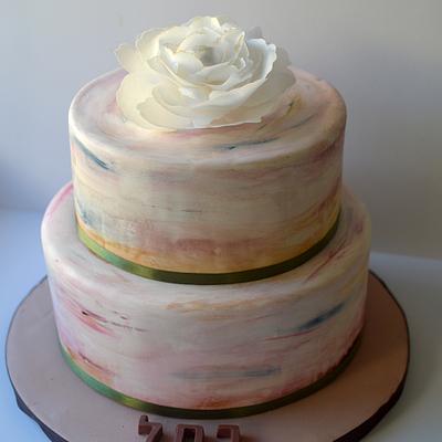 Watercolor Cake  - Cake by Tammy Youngerwood