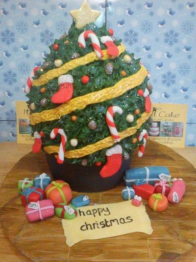 christmas tree giant cupcake - Cake by tasha kelly