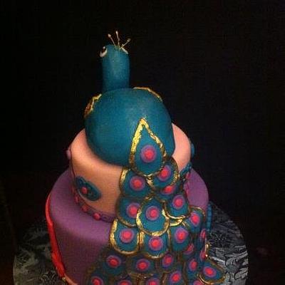Peacock Bday Cake - Cake by Teresa
