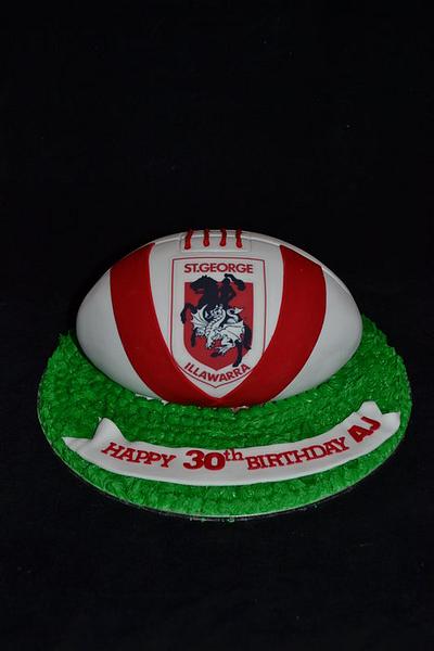 st george dragons football - Cake by Sue Ghabach