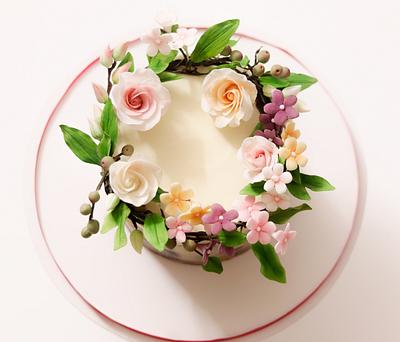Floral Wreath - Cake by Urvi Zaveri 