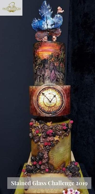 "The Arrival Of Autumn" Satined Glass Autumn Challange my piece - Cake by Mustafa Kansu 