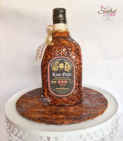 Old Monk Bottle Cake - Cake by TheSinfulWish
