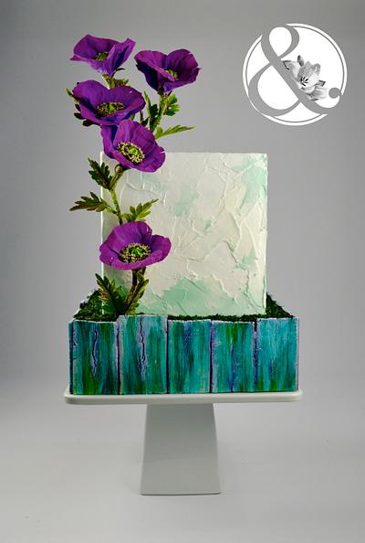 Purple poppies - Mama's Boys collaboration - Cake by José Pablo Vega