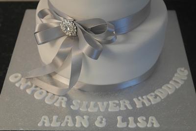 silver wedding - Cake by Justine