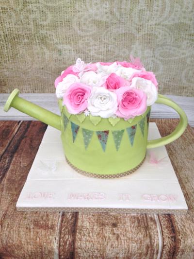 Watering can cake - Cake by silversparkle