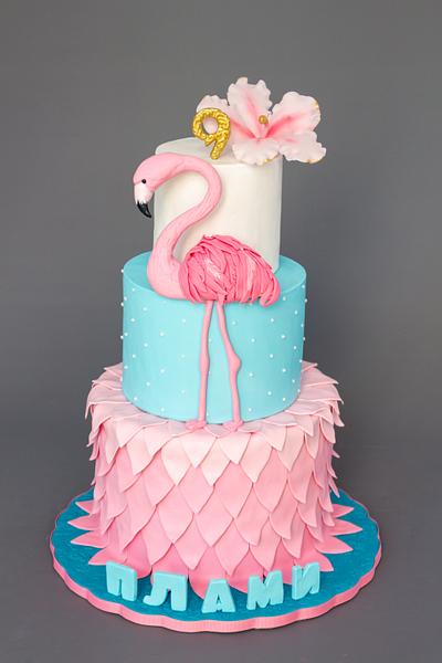 Flamingo cake - Cake by Dorsita
