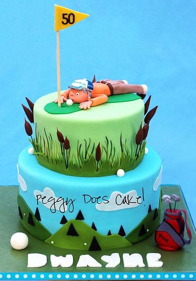 Golfers 50th Cake - Cake by Peggy Does Cake