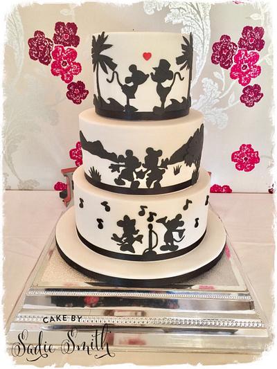 Disney Silhouette Wedding Cake - Cake by Sadie Smith
