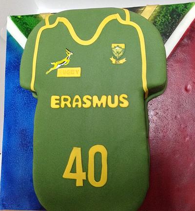 40th Birthday Rugby Shirt Cake - Cake by MariaStubbs