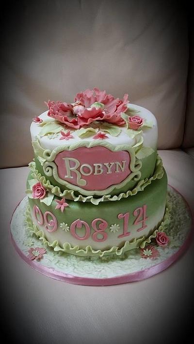 Vintage Christening - Cake by Cherub Couture Cakes