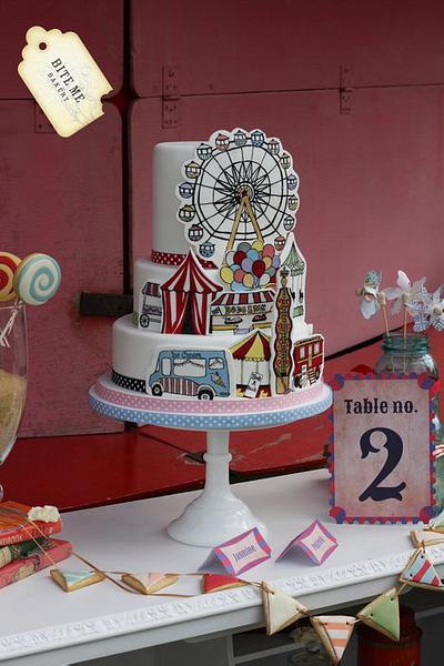 Fairground Wedding Cake - Cake by Samantha Pilling