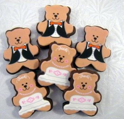 Wedding Bear Brownie Bites - Cake by Cheryl