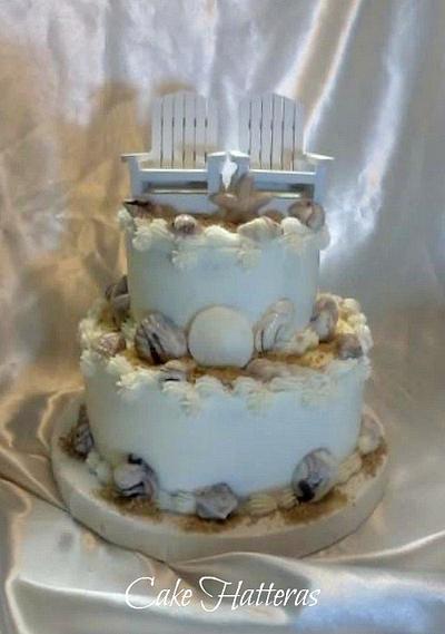 Beach Wedding cake - Cake by Donna Tokazowski- Cake Hatteras, Martinsburg WV