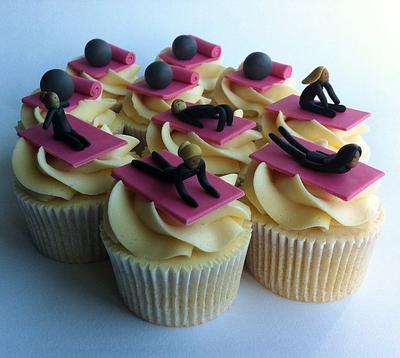 pilates themed cupcakes - Cake by Angela Rosen