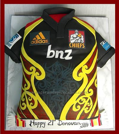 Chiefs Rugby Jersey Cake - Cake by Mel_SugarandSpiceCakes