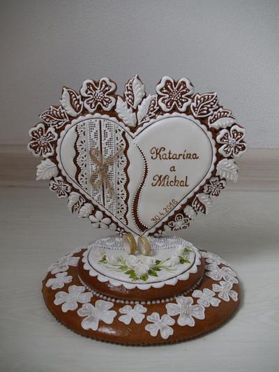 svadobne srdce - Cake by KatarinaK